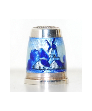 Silver enameled gilloched Gabler