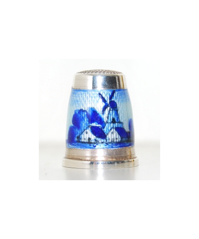 Silver enameled gilloched Gabler
