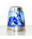 Silver enameled gilloched Gabler