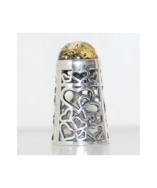 Silver open-work with heart