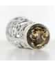 Silver open-work with heart