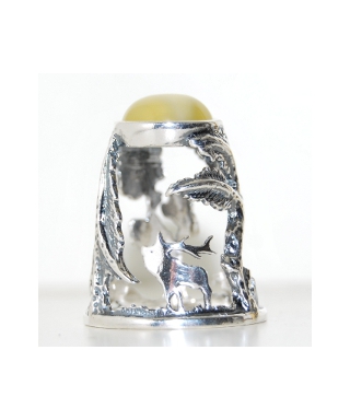Silver open-work with animals