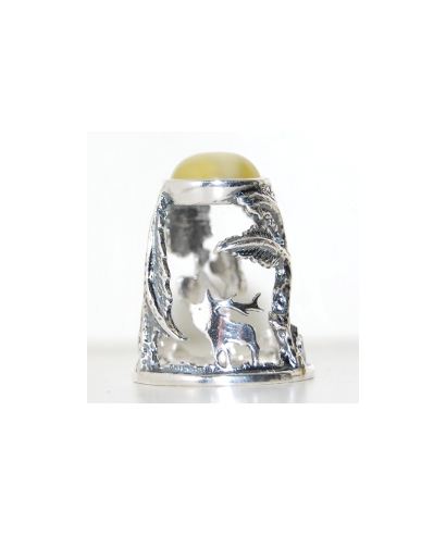 Silver open-work with animals
