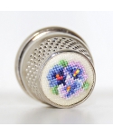 Embroidered violets