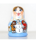 With snowman