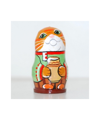 Red cat and milk