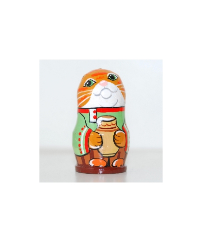 Red cat and milk