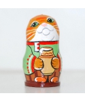 Red cat and milk