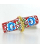 Red floral needle case