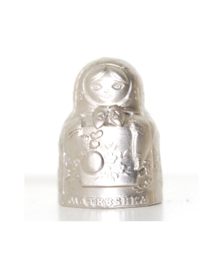 Metal matryoshka white