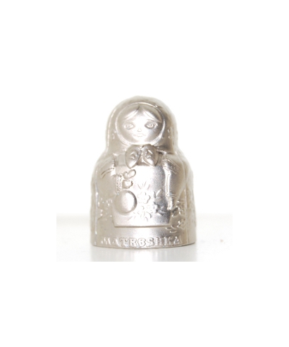 Metal matryoshka white