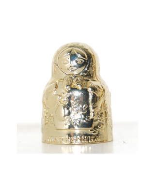 Metal matryoshka golden