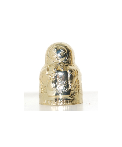Metal matryoshka golden