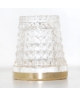 Crystal with metal band
