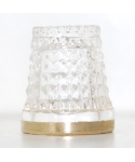 Crystal with metal band