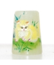 Green jade with cat