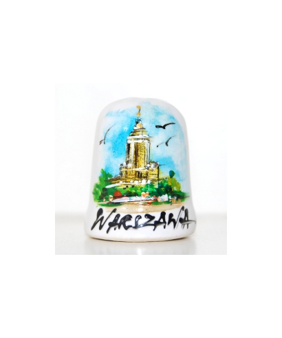 Palace of Culture and Science in Warsaw hand-painted