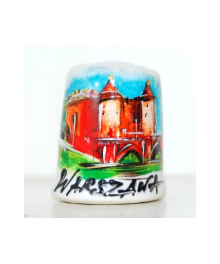Barbakan w Warszawie ręcznie malowany
