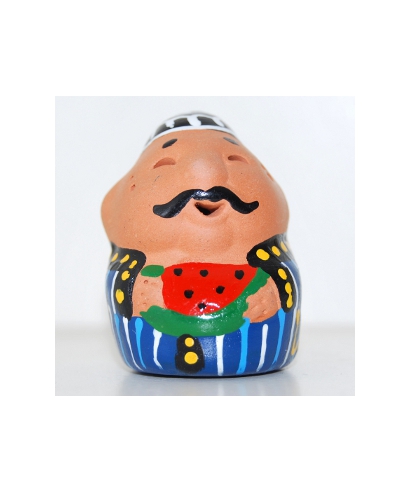 Muhammadjon in navy-blue with watermelon