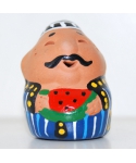 Muhammadjon in navy-blue with watermelon