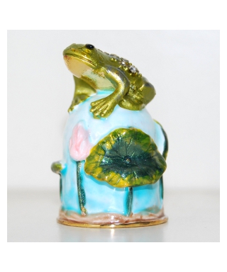 Frog and water lilies