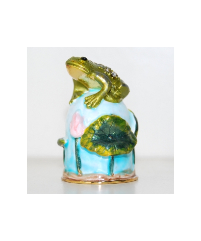 Frog and water lilies