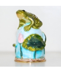 Frog and water lilies