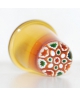 Amber glass millefiori thimble