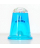 Turquoise glass millefiori thimble