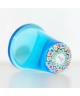 Turquoise glass millefiori thimble
