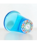 Turquoise glass millefiori thimble - scissors