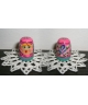 Black squared pink doll