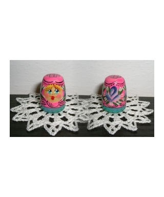 Black squared pink doll