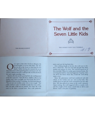 The Wolf and the Seven Little Kids - certificate