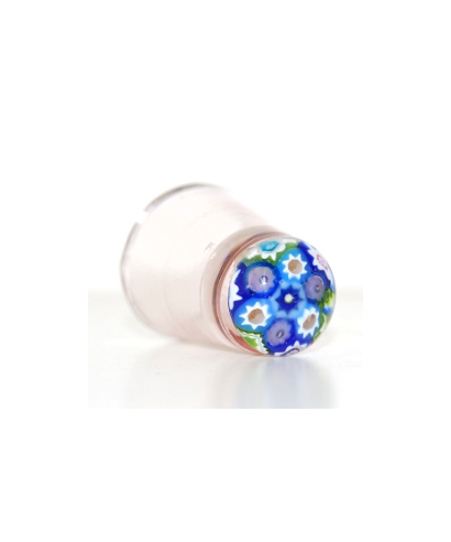 Heather glass millefiori thimble