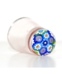 Light heather glass millefiori thimble