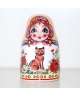 Ceramiczna matrioszka z kotami
