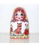 Ceramiczna matrioszka z kotami