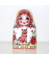 Ceramiczna matrioszka z kotami
