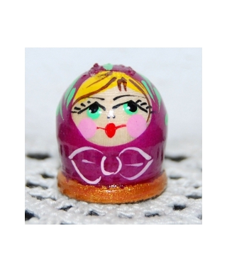 Round violet doll