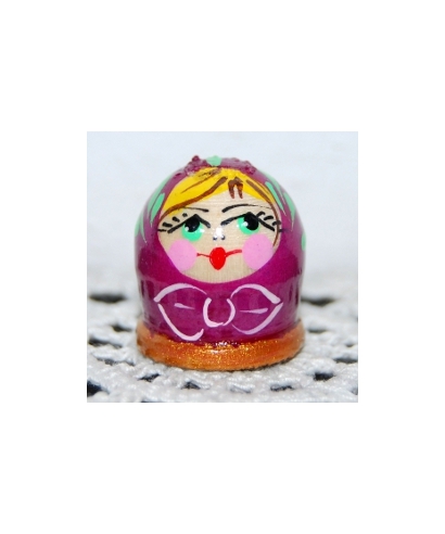 Round violet doll