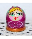 Round violet doll