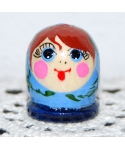 Round pale blue doll