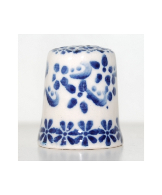 Big Bolesławiec blue pattern with hole