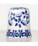 Big Bolesławiec blue pattern with hole