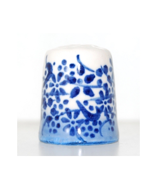 Big Bolesławiec blue pattern with hole II