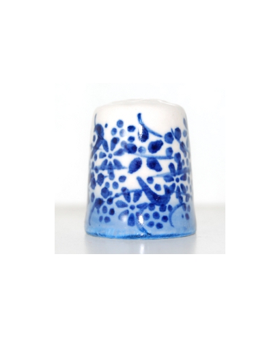 Big Bolesławiec blue pattern with hole II