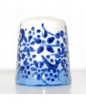 Big Bolesławiec blue pattern with hole II