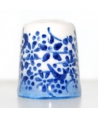 Big Bolesławiec blue pattern with hole II