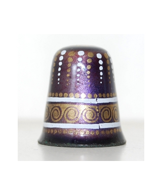 Enameled violet and gold